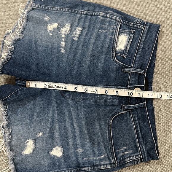 3 x 1 made here distressed high waisted denim shorts size 25 - Picture 7 of 7